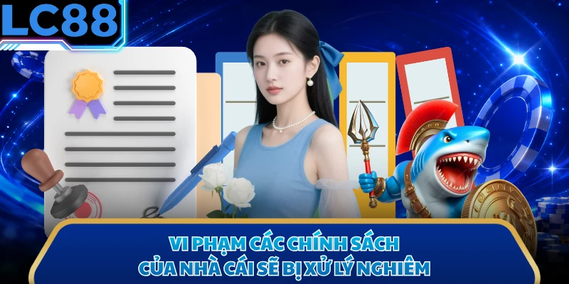 Vi phạm các chính sách của nhà cái sẽ bị xử lý nghiêm